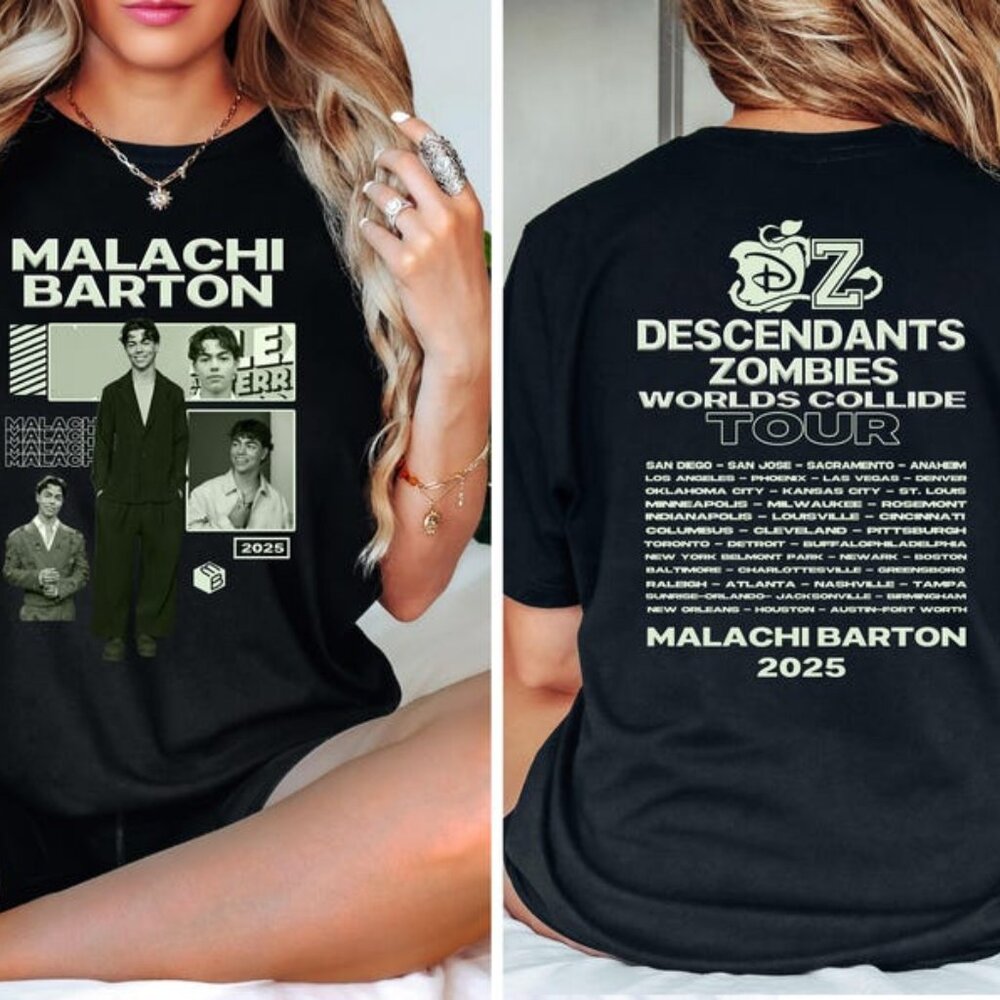 Malachi Barton T-Shirt, Descendants Zombies Worlds Collide Tour The Rise Of Red